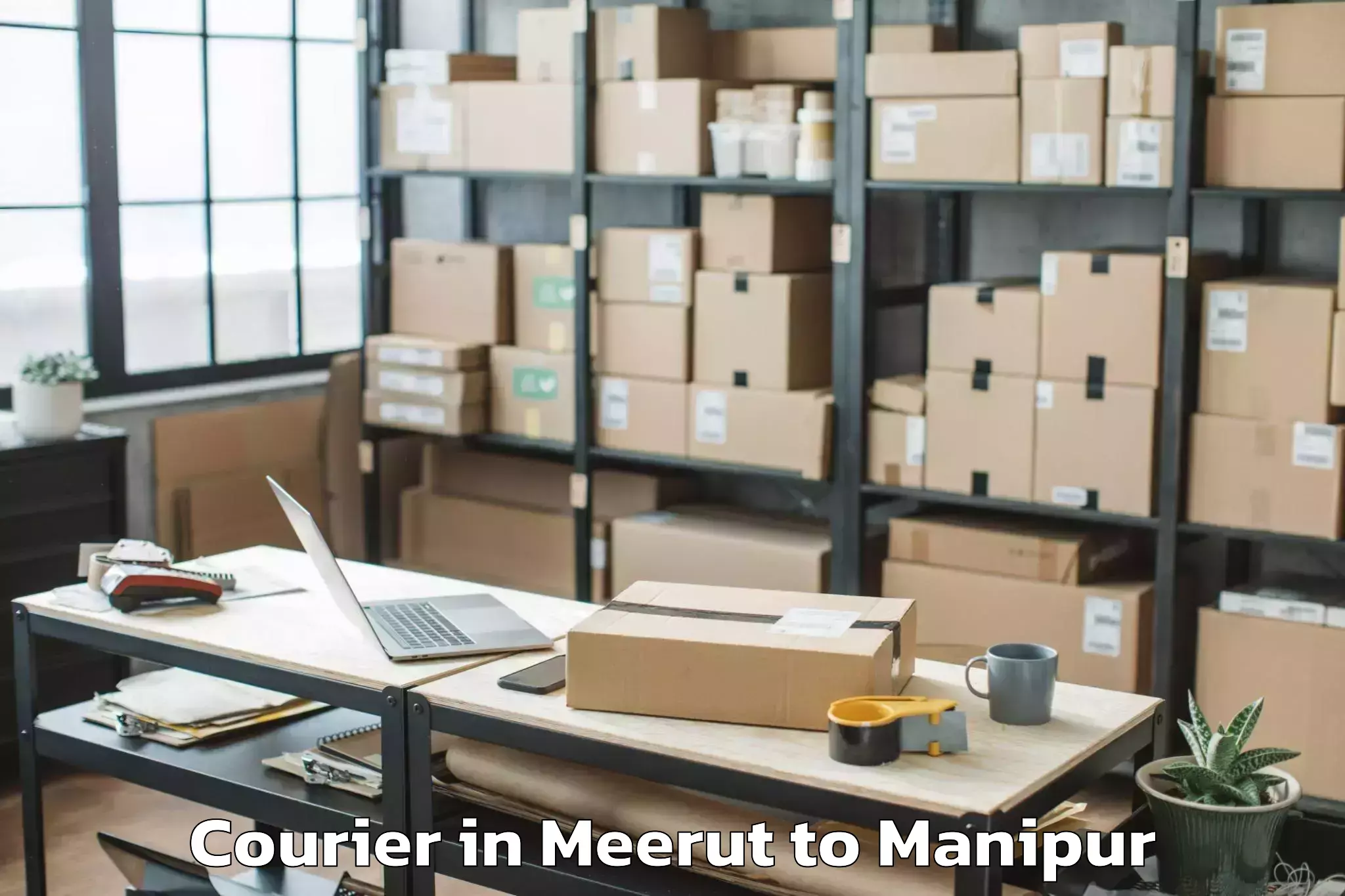 Reliable Meerut to Lamphelpat Courier